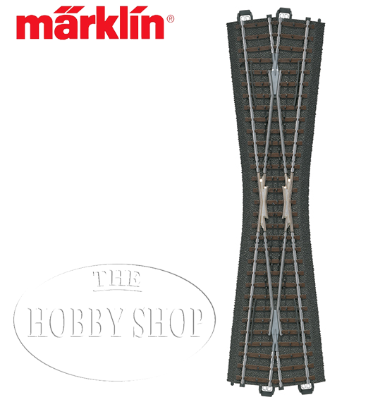 Märklin C Track Wide Angle Crossing Length 236.1 mm / 12,1°