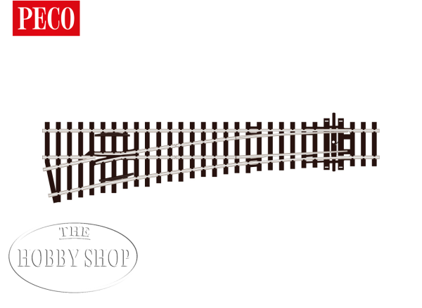 Peco HO/OO Streamline Electrofrog Turnout Left Medium Radius