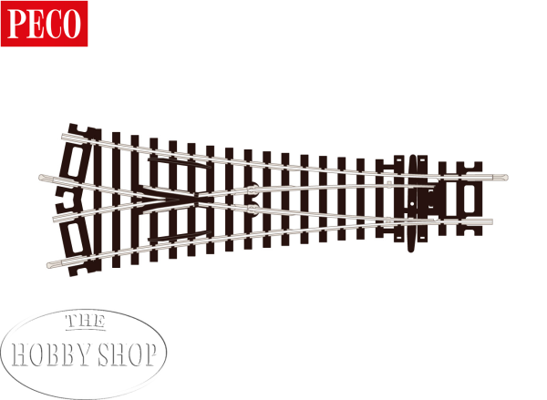 Peco HO/OO Setrack Y Turnout 170mm Radius = 859,6mm/ 22,5°