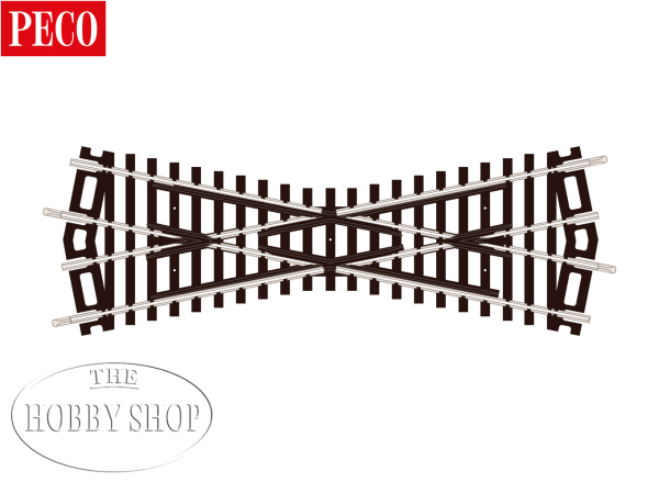 Peco HO/OO Setrack Medium Crossing 168mm / 22,5°