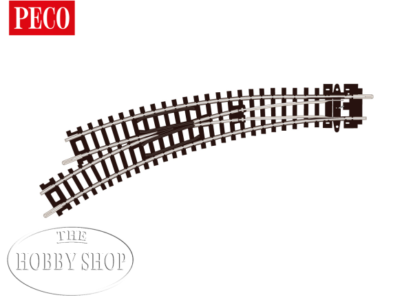 Peco N Setrack Left Curved Turnout. Inner 138,5mm Outer 156mm