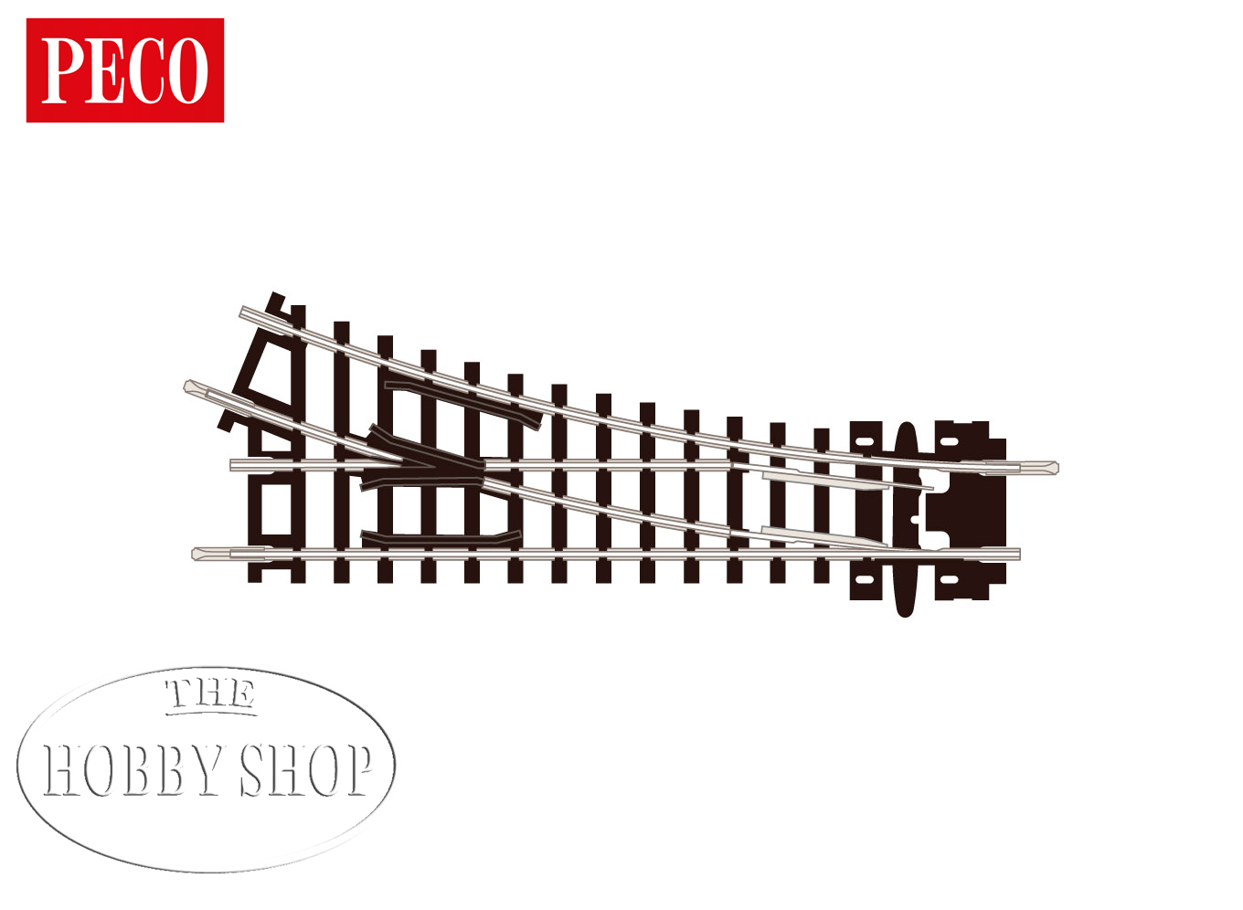 Peco N Setrack Right Turnout 89,5mm - The Hobby Shop