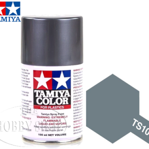 Tamiya TS-100 Semi Gloss Bright Gun Metal Laguer Spray (100ml)