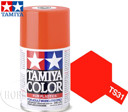 Tamiya TS-31 Bright Orange Laquer Spray Paint (100ml)