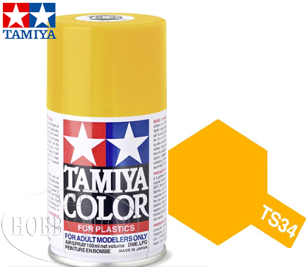 Tamiya TS-34 Camel Yellow Laquer Spray Paint (100ml)