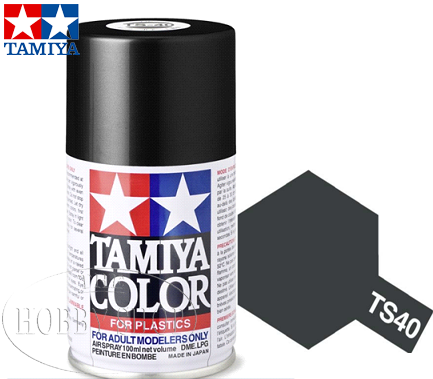 Tamiya TS-40 Metallic Black Laquer Spray Paint (100ml)