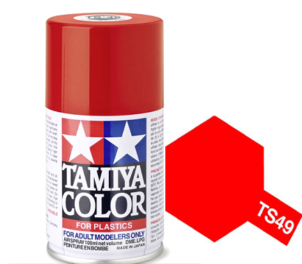 Tamiya TS-49 Bright Red Laquer Spray Paint (100ml)