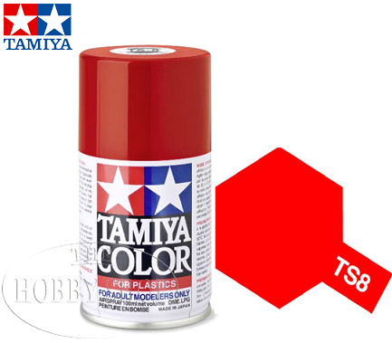 Tamiya TS-8 Italian Red Laquer Spray Paint (100ml)