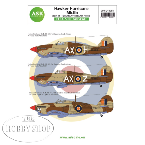 Art Scale 1/48 Hawker Hurricane Mk.IIB Part II SAAF Decals