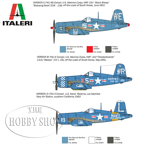 Italeri 1/72 F-4U4 Corsair Korean War Italeri 1/72 F-4U4 Corsair Korean War