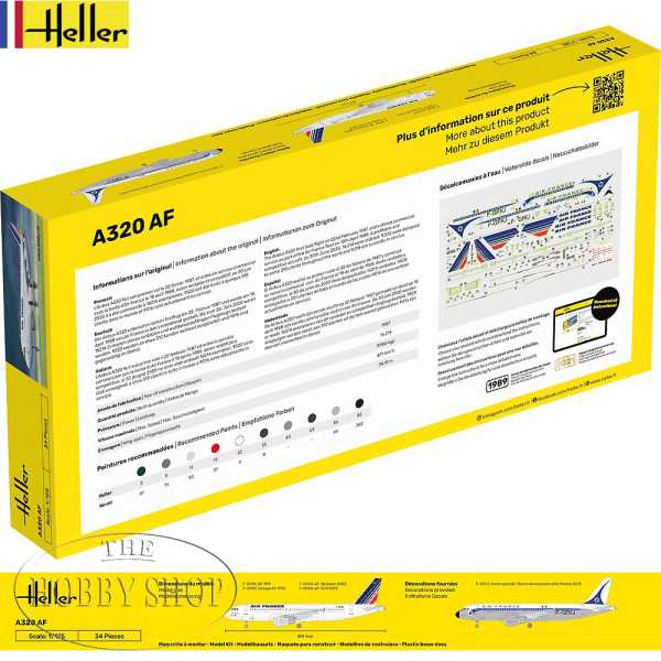 Heller 1/125 Aurbus A-320 Air France
