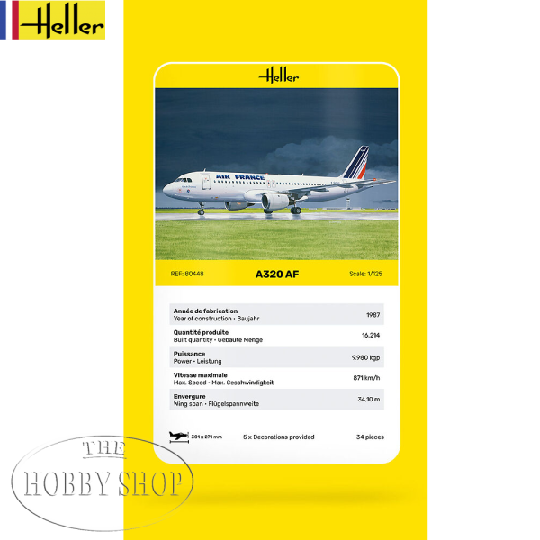 Heller 1/125 Aurbus A-320 Air France