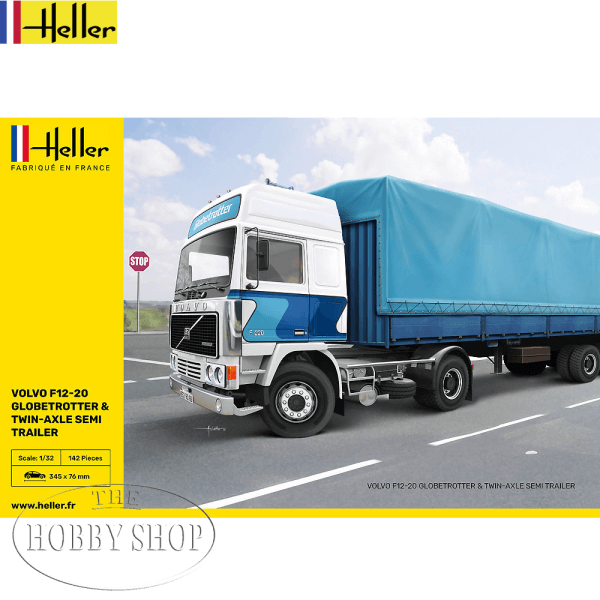Heller 1/32 Volvo F12-20 Globetrotter & Twin axle Semi Trailer