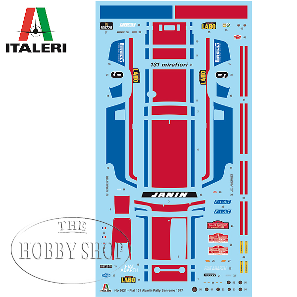 Italeri 1/24 Fiat 131 Abarth 1977 San Sanremo
