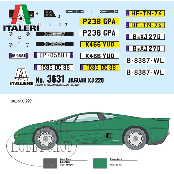 Italeri 1/24 Jaguar XJ220