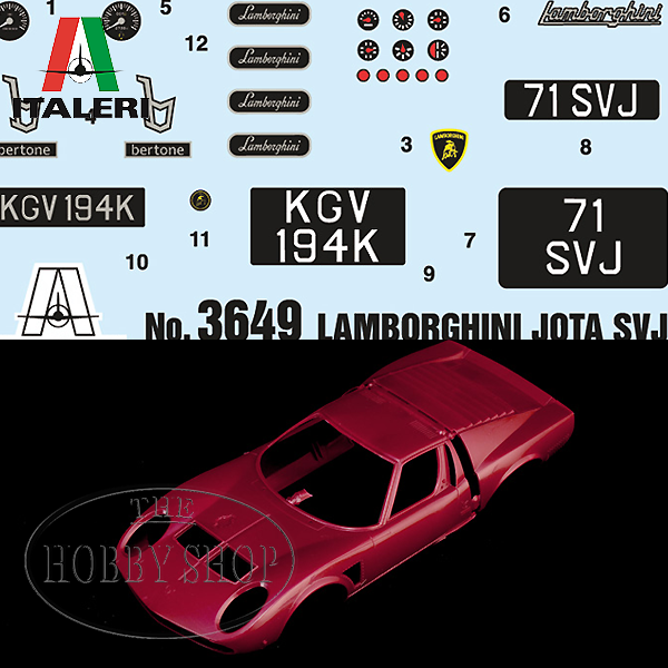 Italeri 1/24 Lamborghini miura Jota SVJ