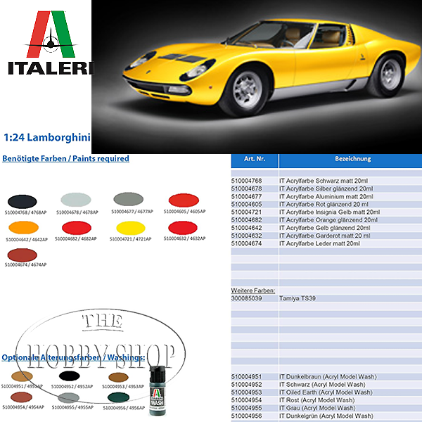 Italeri 1/24 Lamborghini miura Jota SVJ