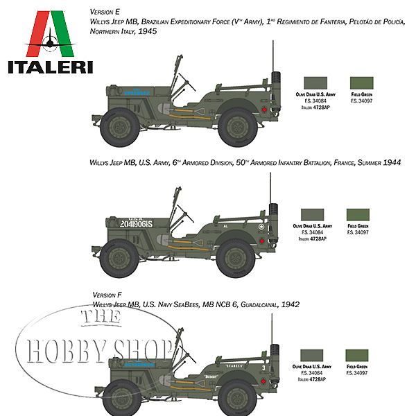 Italeri 1/24 Willy`s Jeep MB