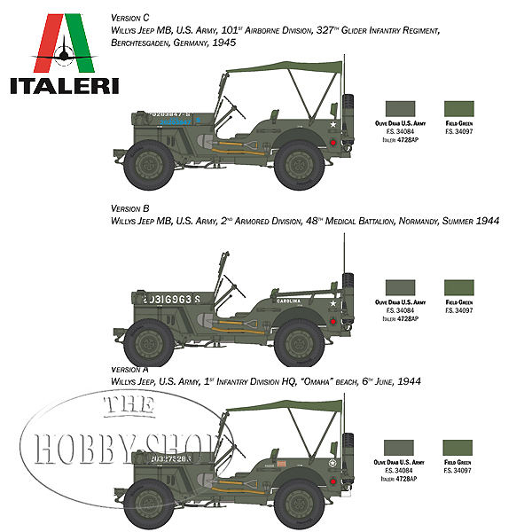Italeri 1/24 Willy`s Jeep MB