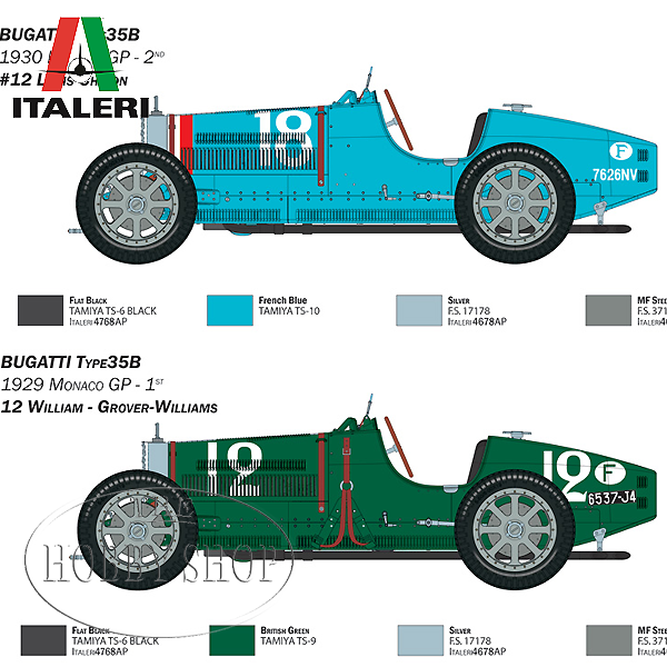 Italeri 1/12 Bugatti 35 Type B