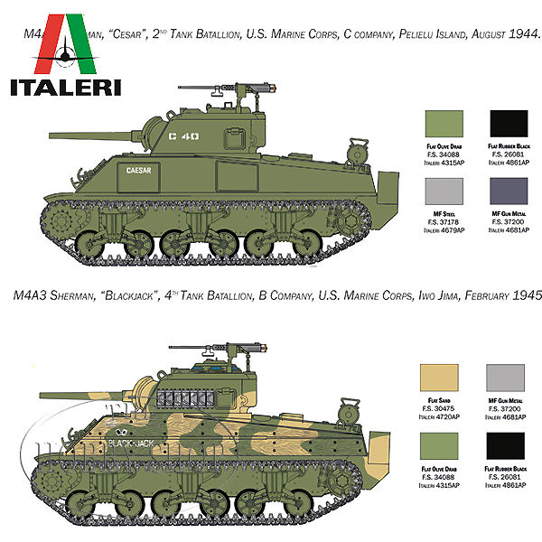 Italeri 1/35 M4 Sherman US Marine Corps