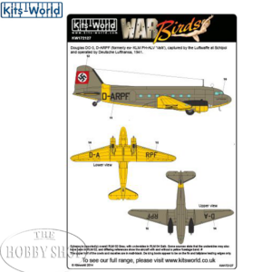 Kits-World 1/72 Douglas Dakota C-47 DC3 SAAF Decals