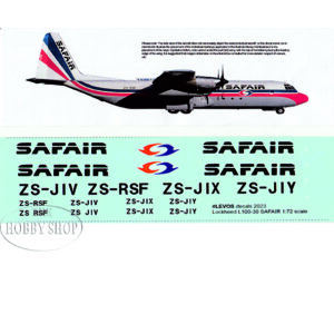 Levos 1/72 Lockheed L100-30 SAFAIR Later Decal Set