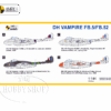 Mark I Models 1/144 DH Vampire FB.5/FB.52 SAAF Decals