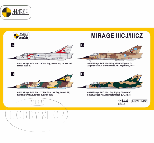 Mark I Models 1/144dassault Mirage IIICZ SAAF Decals