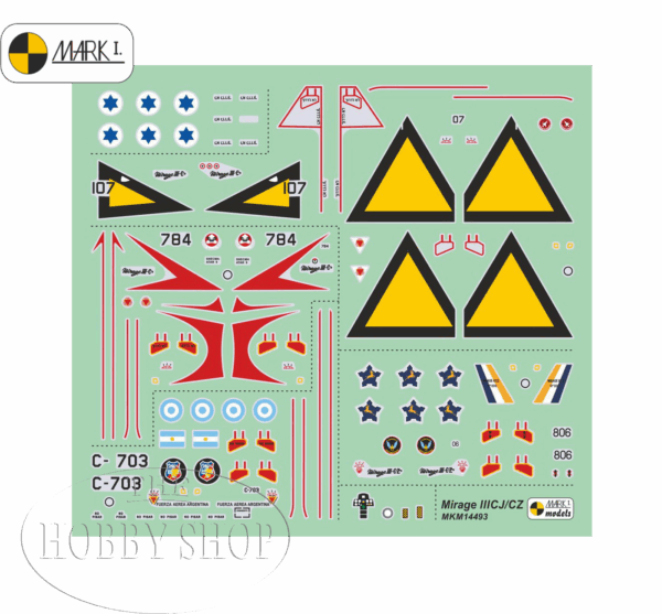 Mark I Models 1/144dassault Mirage IIICZ SAAF Decals