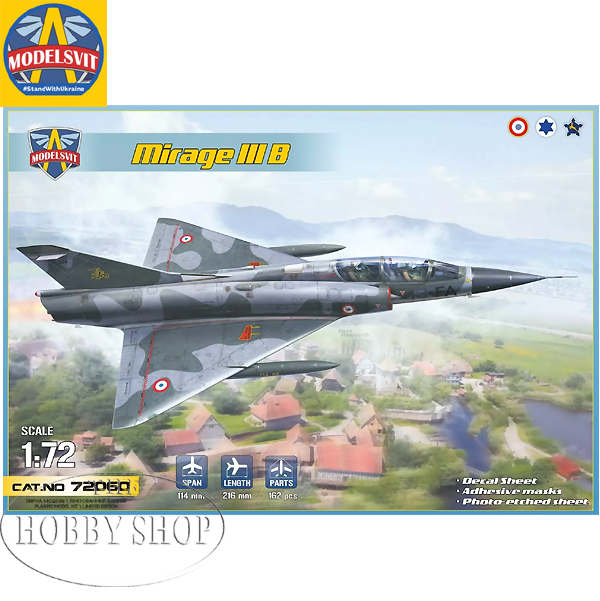 Modelsvit 1/72 Mirage IIIB With SAAF Decals With Photo Etch