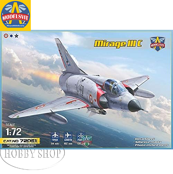 Modelsvit 1/72 Mirage IIIC With SAAF Decals & Photo Etch