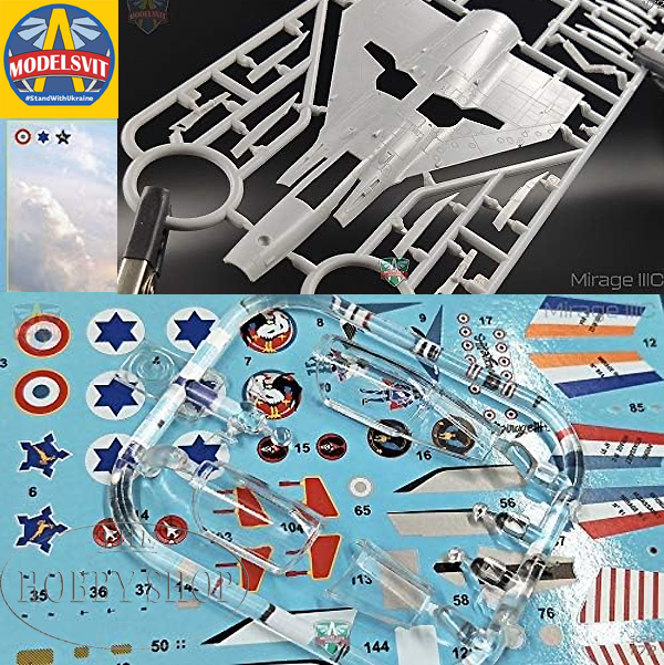 Modelsvit 1/72 Mirage IIIC With SAAF Decals & Photo Etch