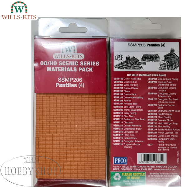 Wills Pantiles Sheets (x4)