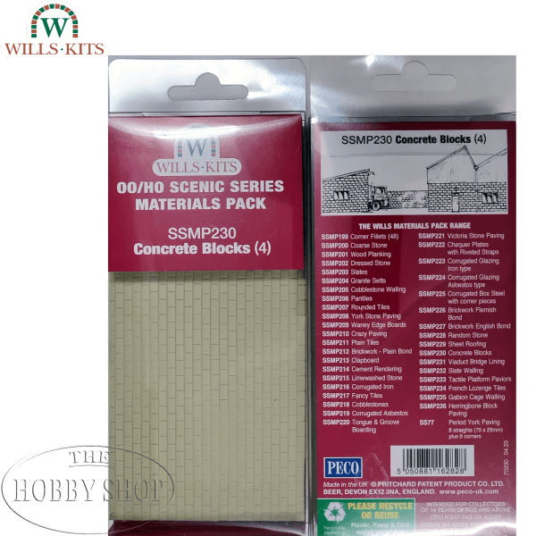 Wills Dressed Stonework Sheets (x4)