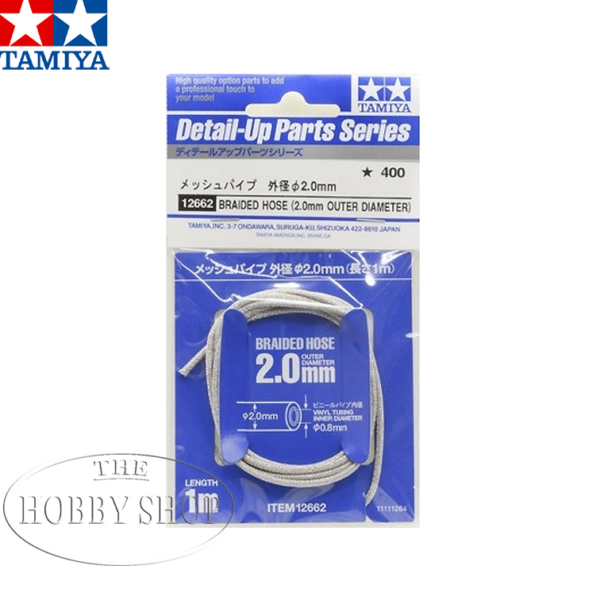 Tamiya Braided Hose 2mm Outer Diameter