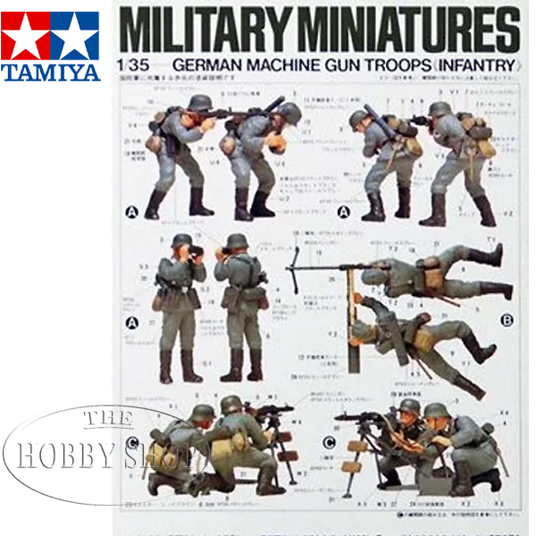 Tamiya 1/35 German Machine Gun Troops (x7)