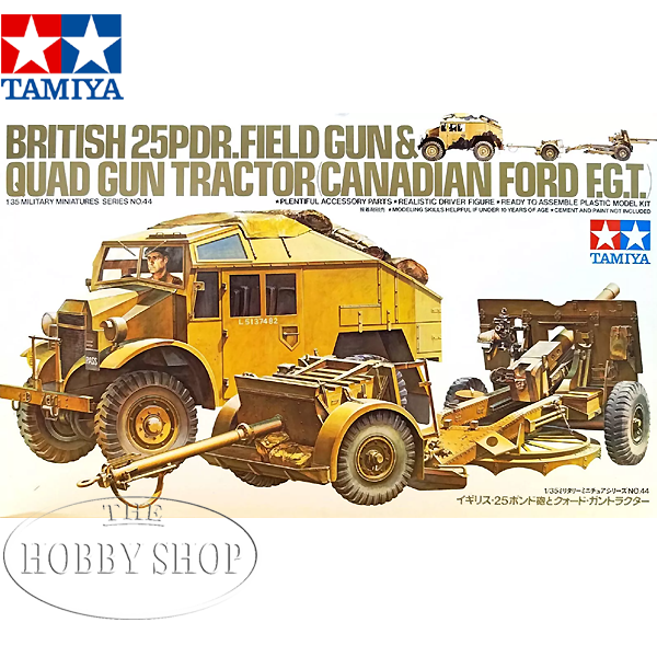 Tamiya 1/35 British 25PDR Field Gun & Quad Gun Tractor