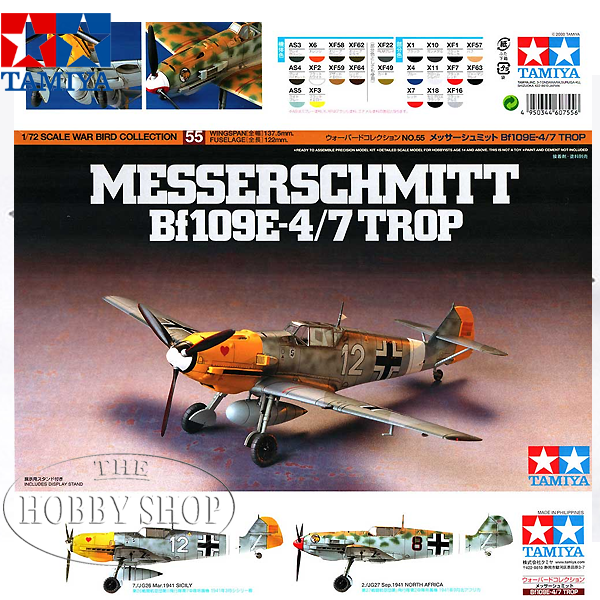 Tamiya 1/72 Messerschmitt BF109-4/7 Tamiya 1/72 Messerschmitt BF109-4/7