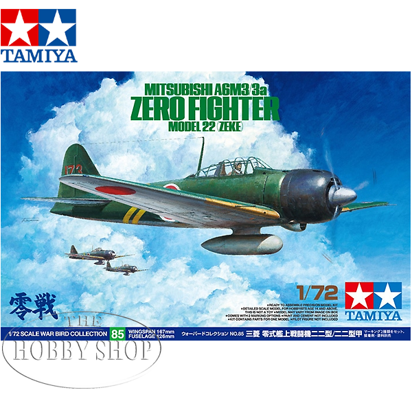 Tamiya 1/72 A6M3/3a Zero Model 22 (Zeke)