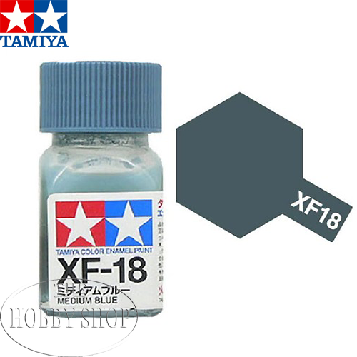 Tamiya XF-18 Flat Medium Blue Enamel (10ml)