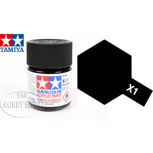 Tamiya X-1 Gloss Black Acrylic (23ml)