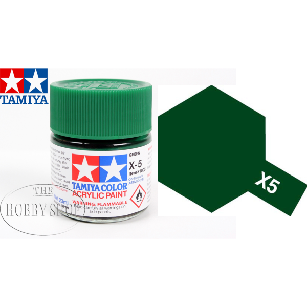 Tamiya X-5 Gloss Green Acrylic (23ml)
