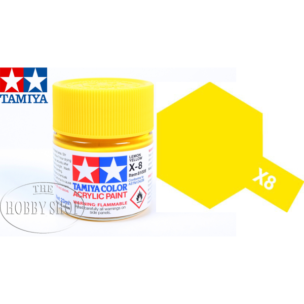 Tamiya X-8 Gloss Lemon Yellow Acrylic