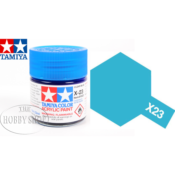 Tamiya X-23 Clear Blue Acrylic (23ml)