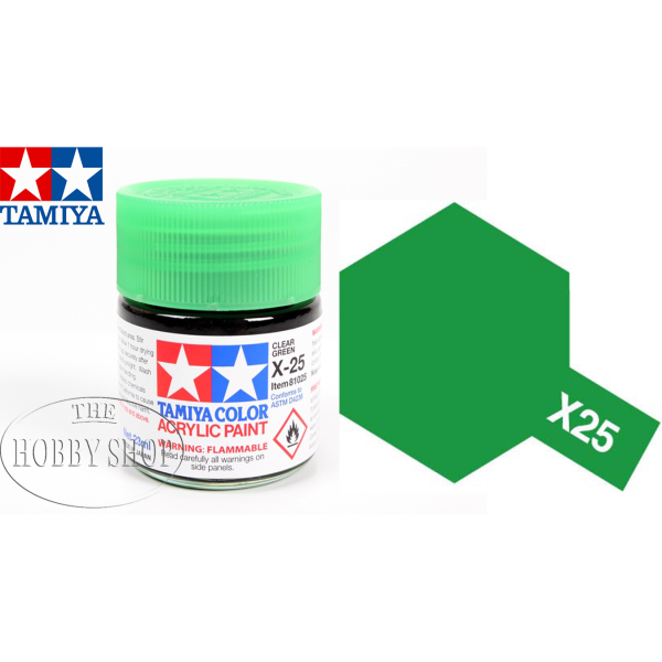 Tamiya X-25 Clear Green Acrylic (23ml)