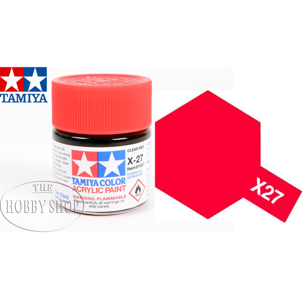Tamiya X-27 Clear Red Acrylic (23ml)
