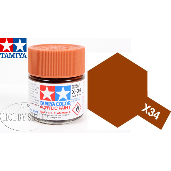 Tamiya X-34 Metallic Brown Acrylic (23ml)