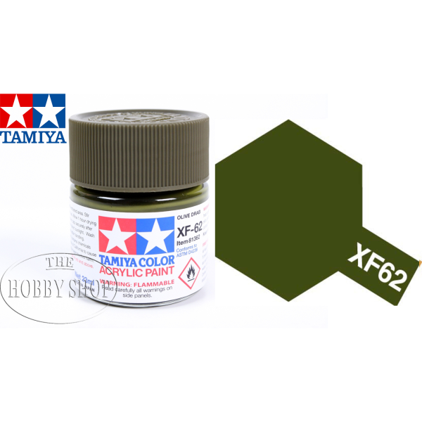 Tamiya XF-62 Flat Olive Drab Enamel (23ml)