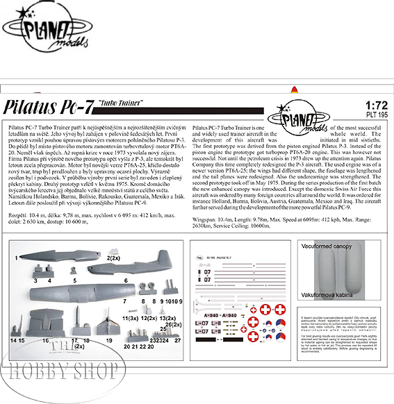 Planet Models 1/72 Pilatus PC-7 Turbo Trainer